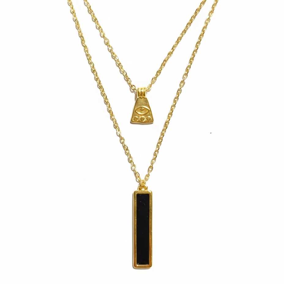 Stainless Steel Charm Necklace - Minimalist Pendant