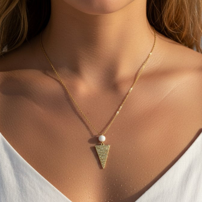 Stainless Steel Charm Necklace - Minimalist Pendant