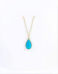 Blue Tear Stainless Steel Necklace