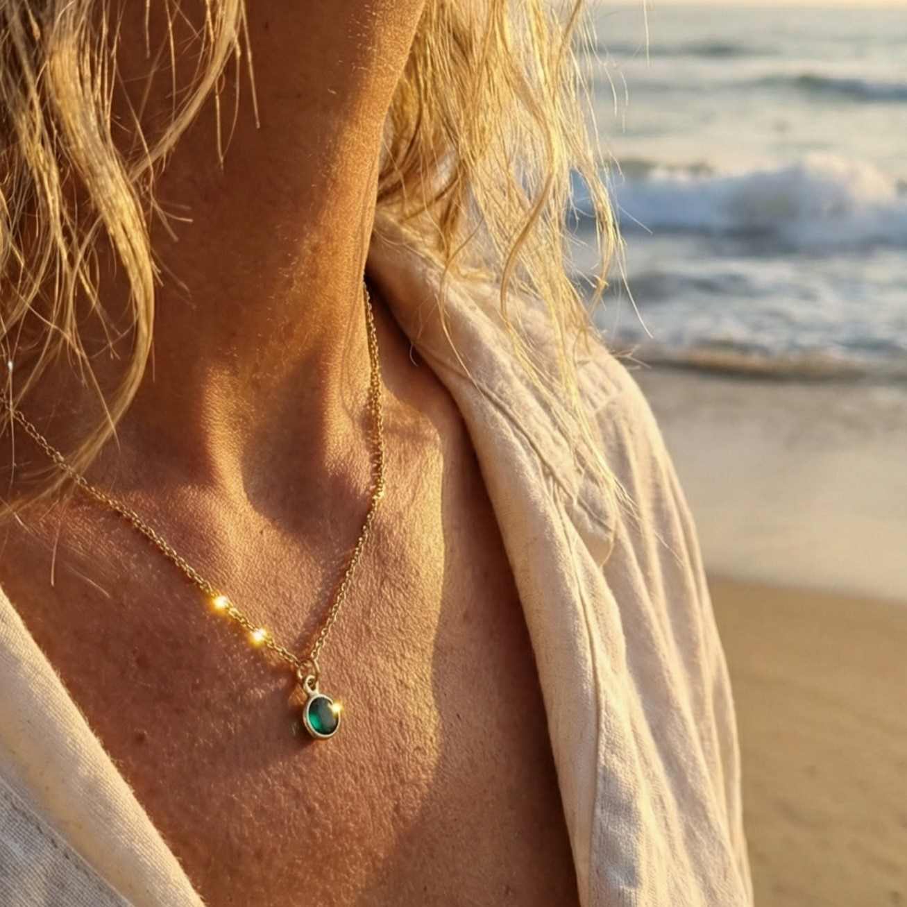 Stainless Steel Charm Necklace - Minimalist Pendant