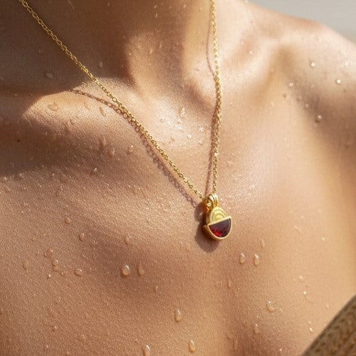 Stainless Steel Charm Necklace - Minimalist Pendant