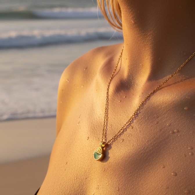 Stainless Steel Charm Necklace - Minimalist Pendant