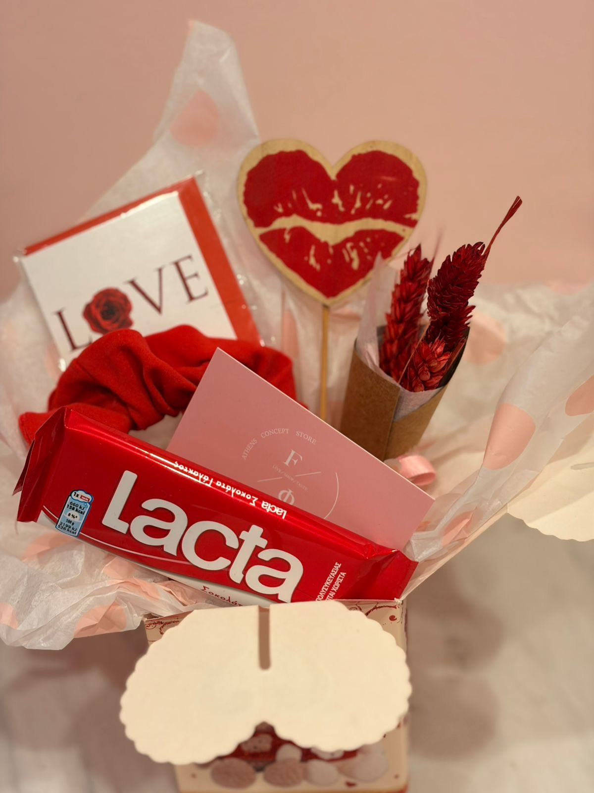 Valentine's Gift Box with handmade scrunchie