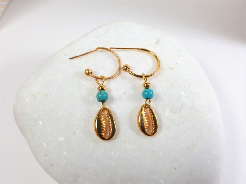 Ocean Shell Earring Hoops