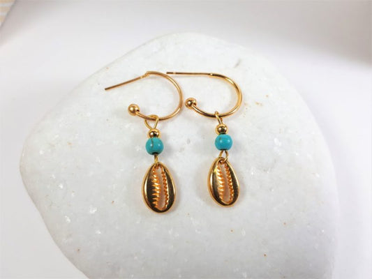 Ocean Shell Earring Hoops