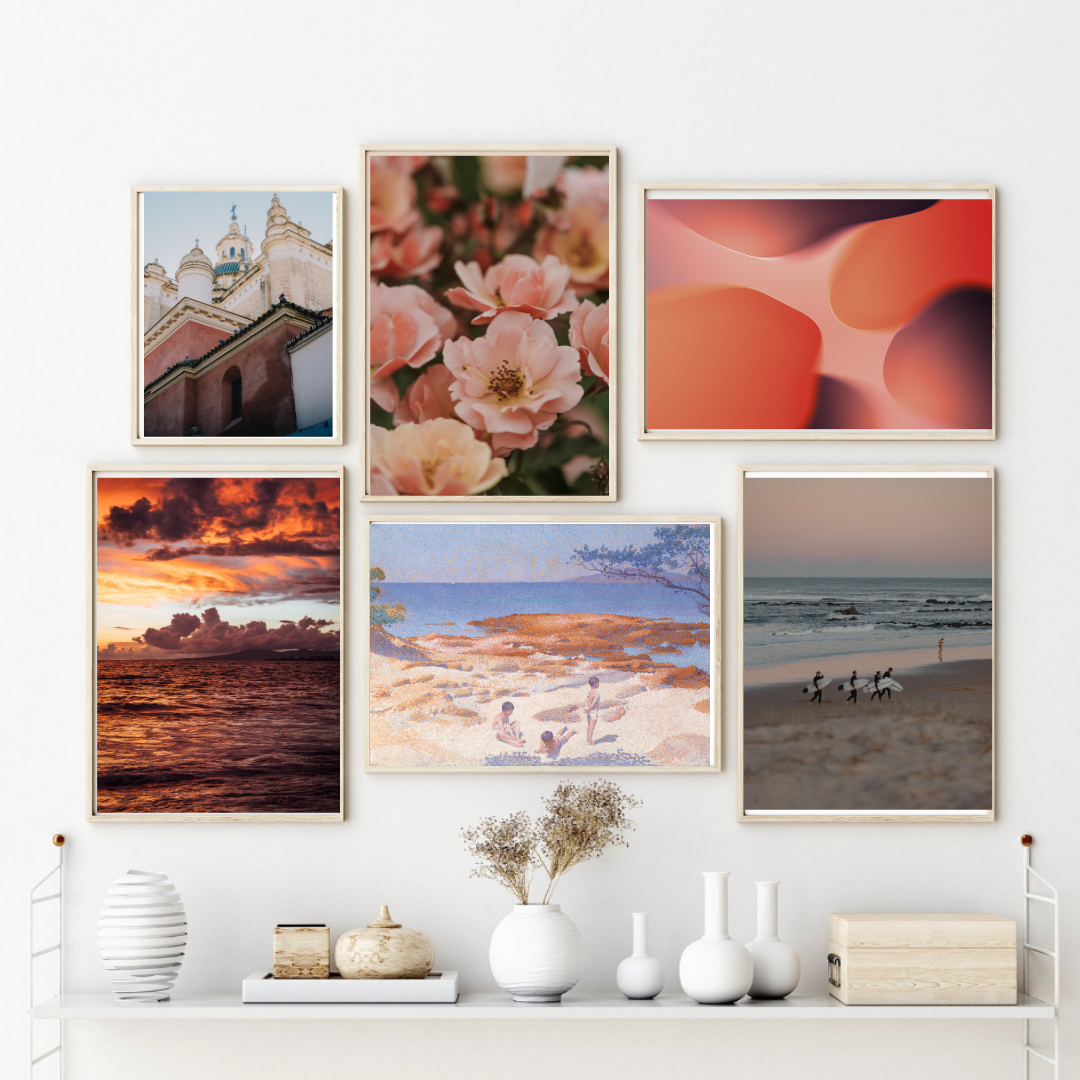 Blush Wall Art Set of 6 Posters