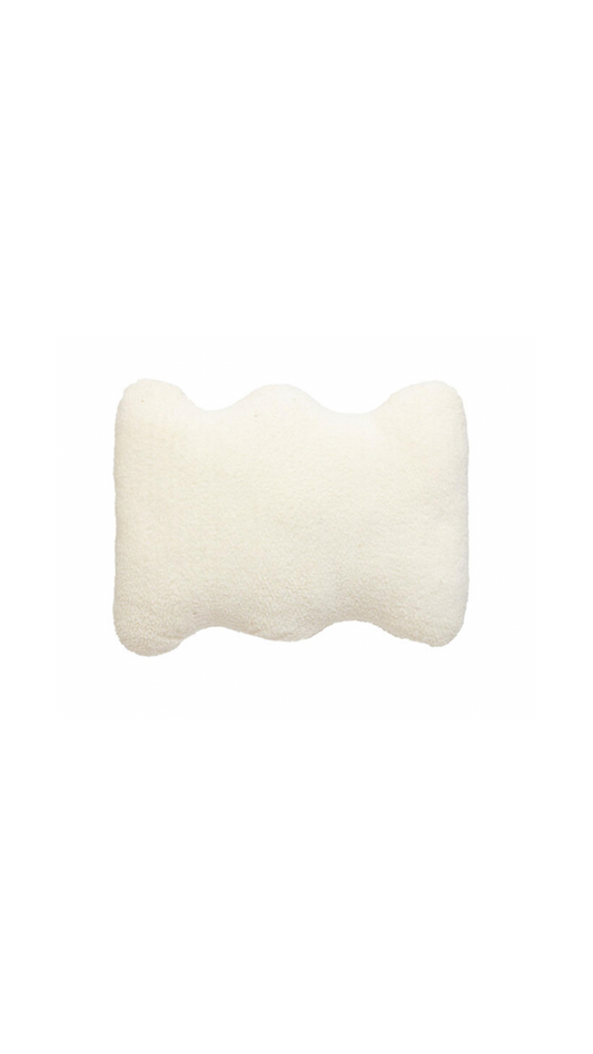 White Bouclé Cushion 35 x 48 cm