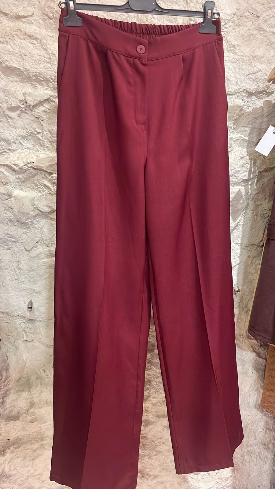 Burgundy Tailored Set with Belt