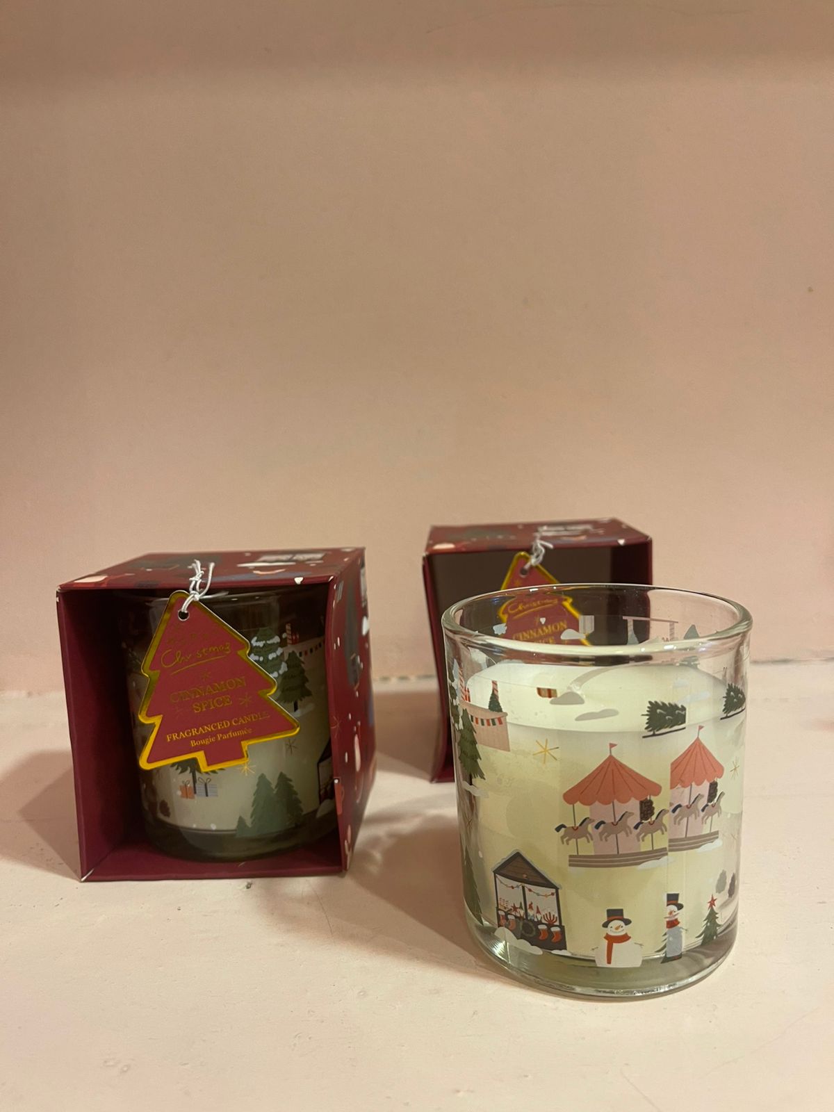 Cinnamon Scented Candle in Glass & Festive Gift Box