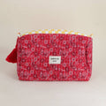 Large pouch with "LOVE" and heart motifs, 100% polyester: Red Bandana