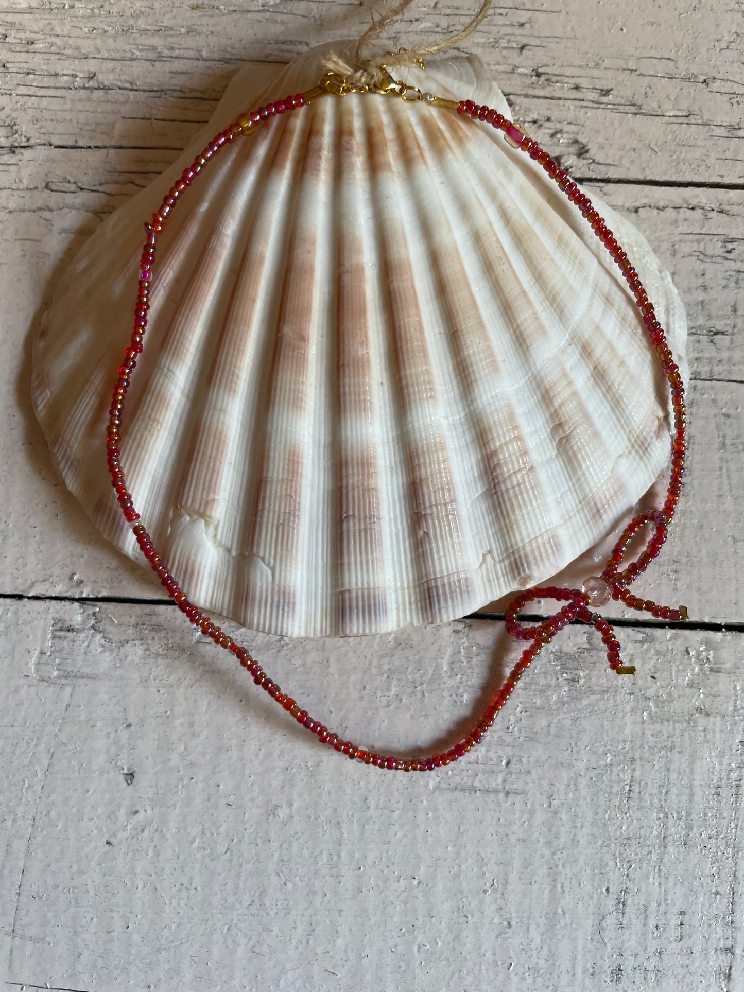 Handmade Pearl Beaded Pendant Necklace