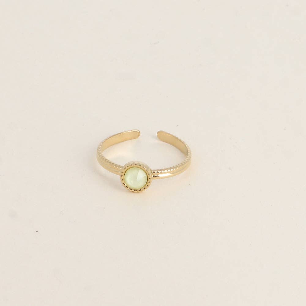 Ring - adorned with Swarovski® crystals: Gold / Dark Grey