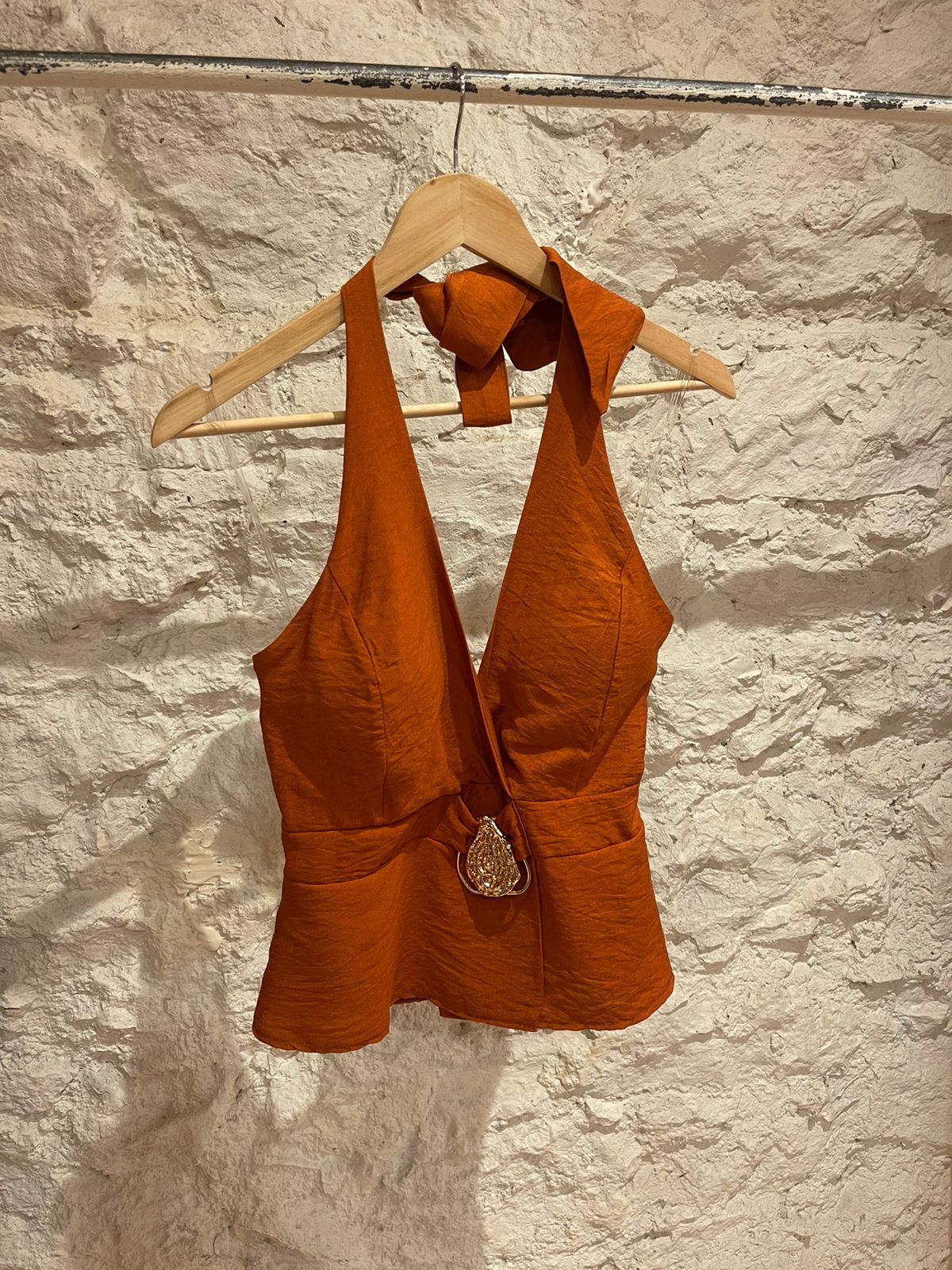 Rust & Orange-Brown Co-ord Set | Top & Trousers