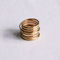 Stainless steel multi-layer XL ring – gold
