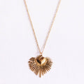 Delicate necklace with heart and rays