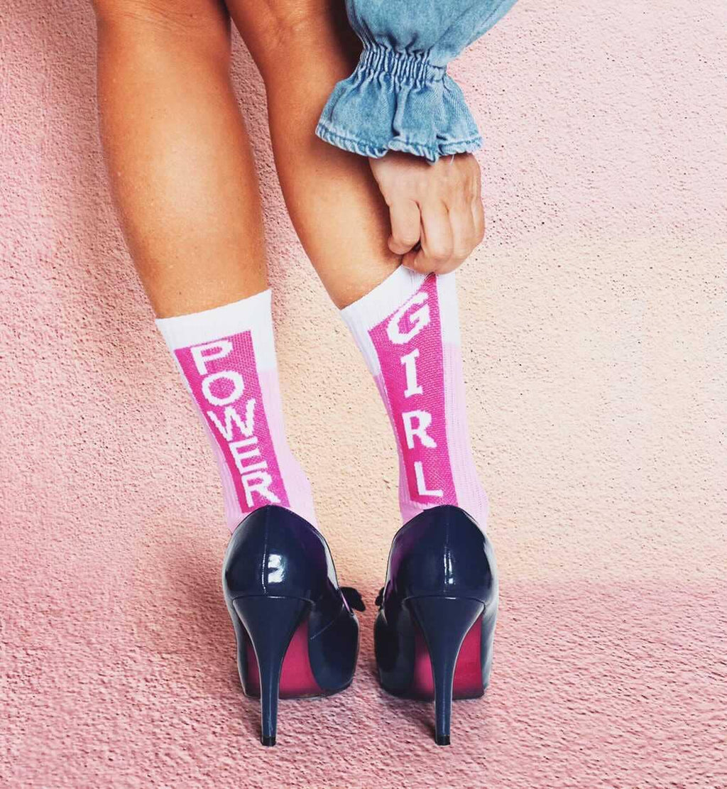 PINK GIRL POWER STOCKINGS
