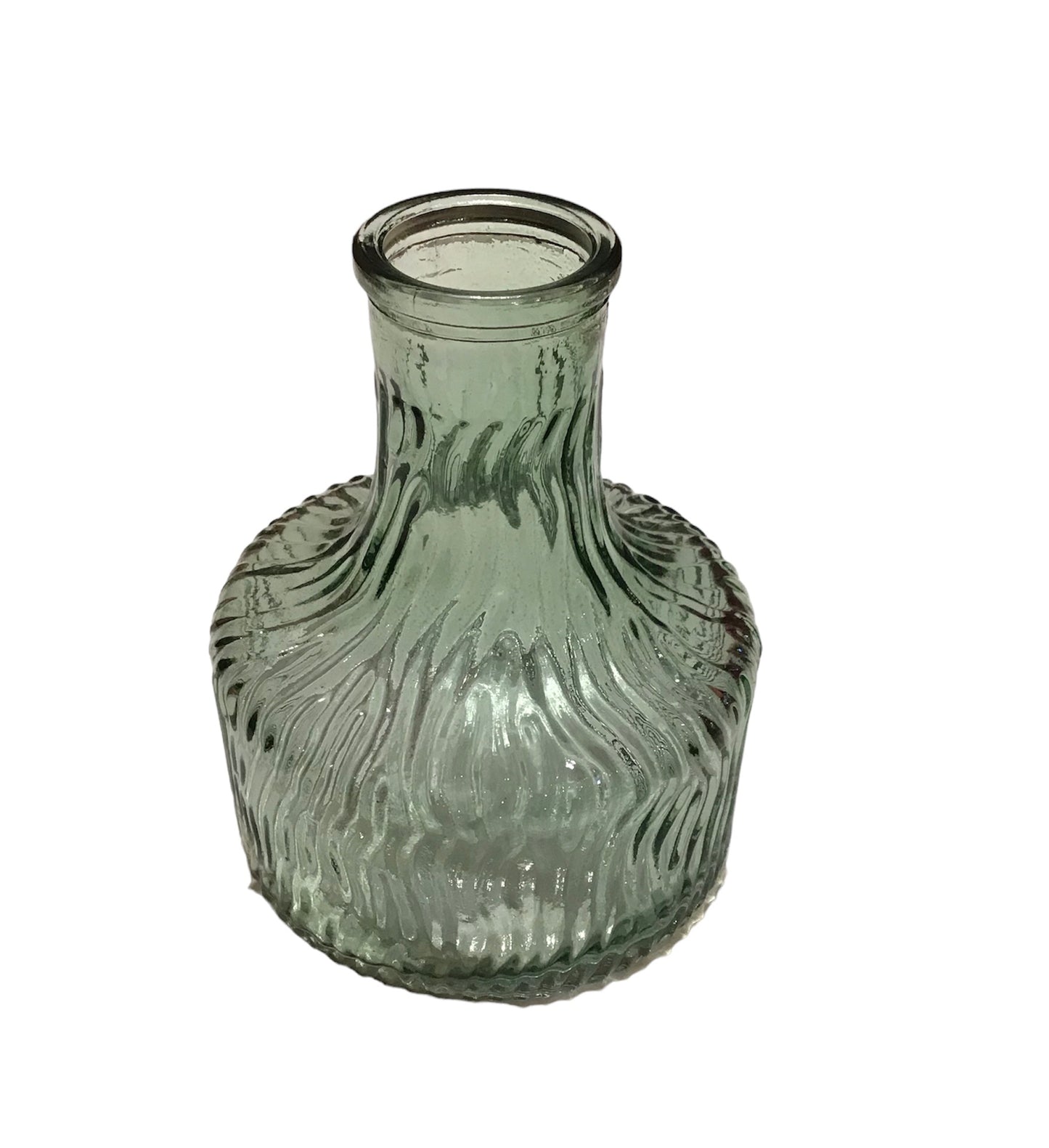 Textured Green Glass Elegance Vase