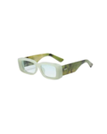SADE — Mint & Olive Green Rectangle Sunglasses with Green Lenses