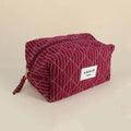Large pouch - cotton/polyester - 23 x 12 x 14 cm: Bordeaux