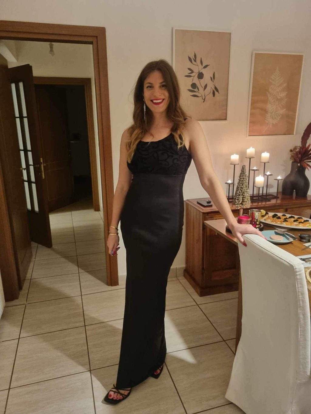 Maxi Black Gown Dress