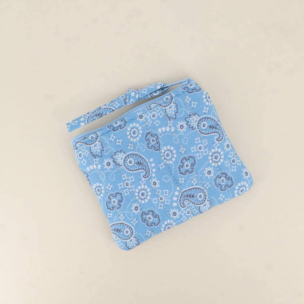 Coin purse - LOVE, 3 hearts, decorative motifs - 11 x 9 cm: Bandana Mist