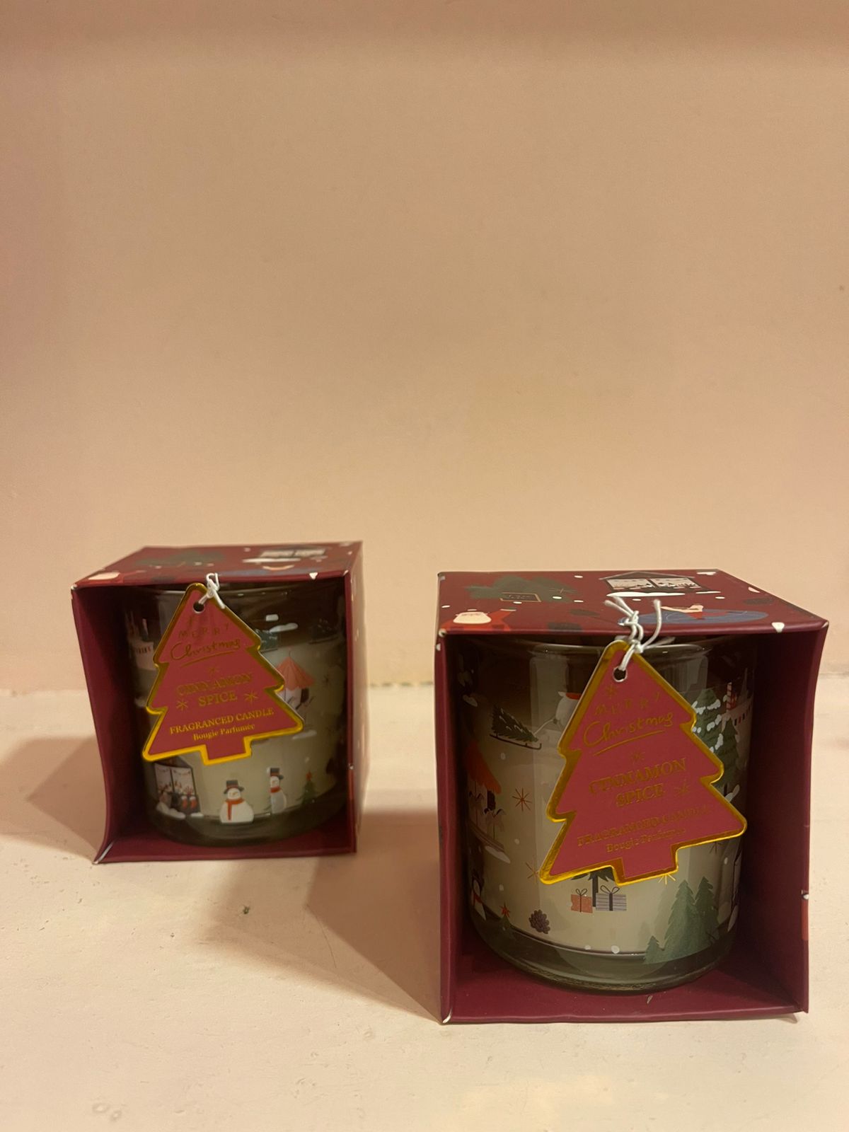 Cinnamon Scented Candle in Glass & Festive Gift Box
