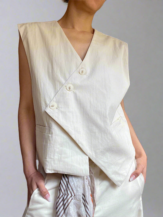 Martha Ecru Vest