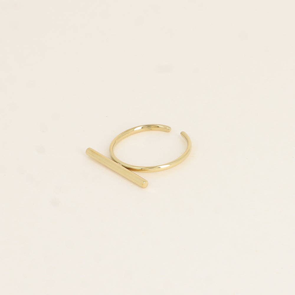 Thin ring - bar: Gold