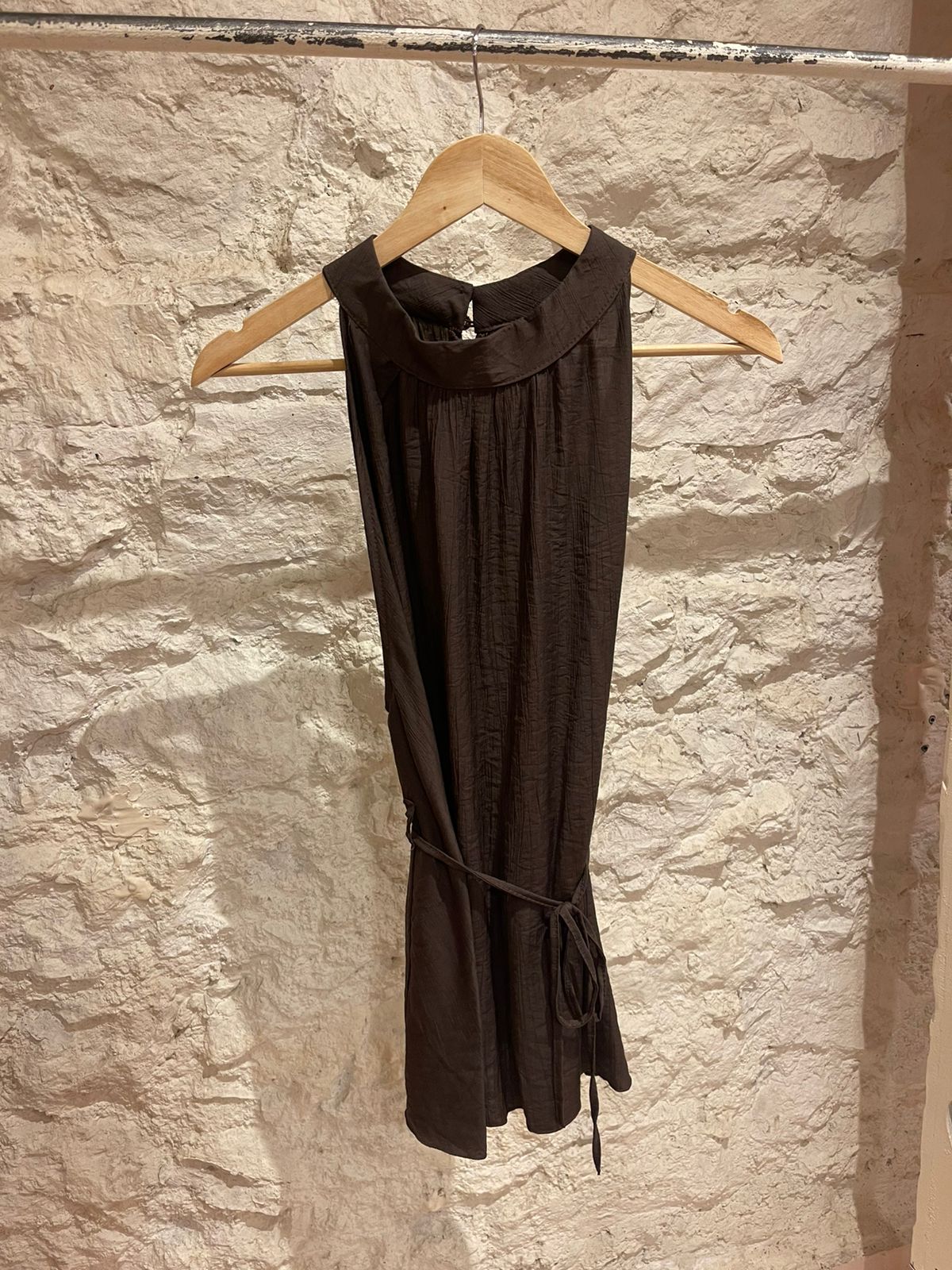 Chocolate Brown Sleeveless Top & Palazzo Pants Set