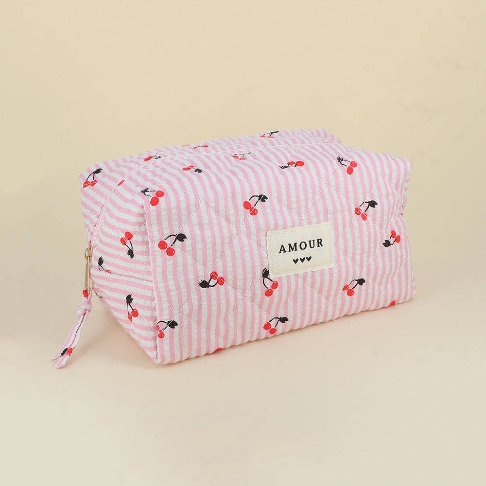 Large pouch - cotton/polyester - 23 x 12 x 14 cm: Bordeaux