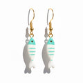 Psari — Resin Fish Drop Earrings with Gold-Tone Hooks