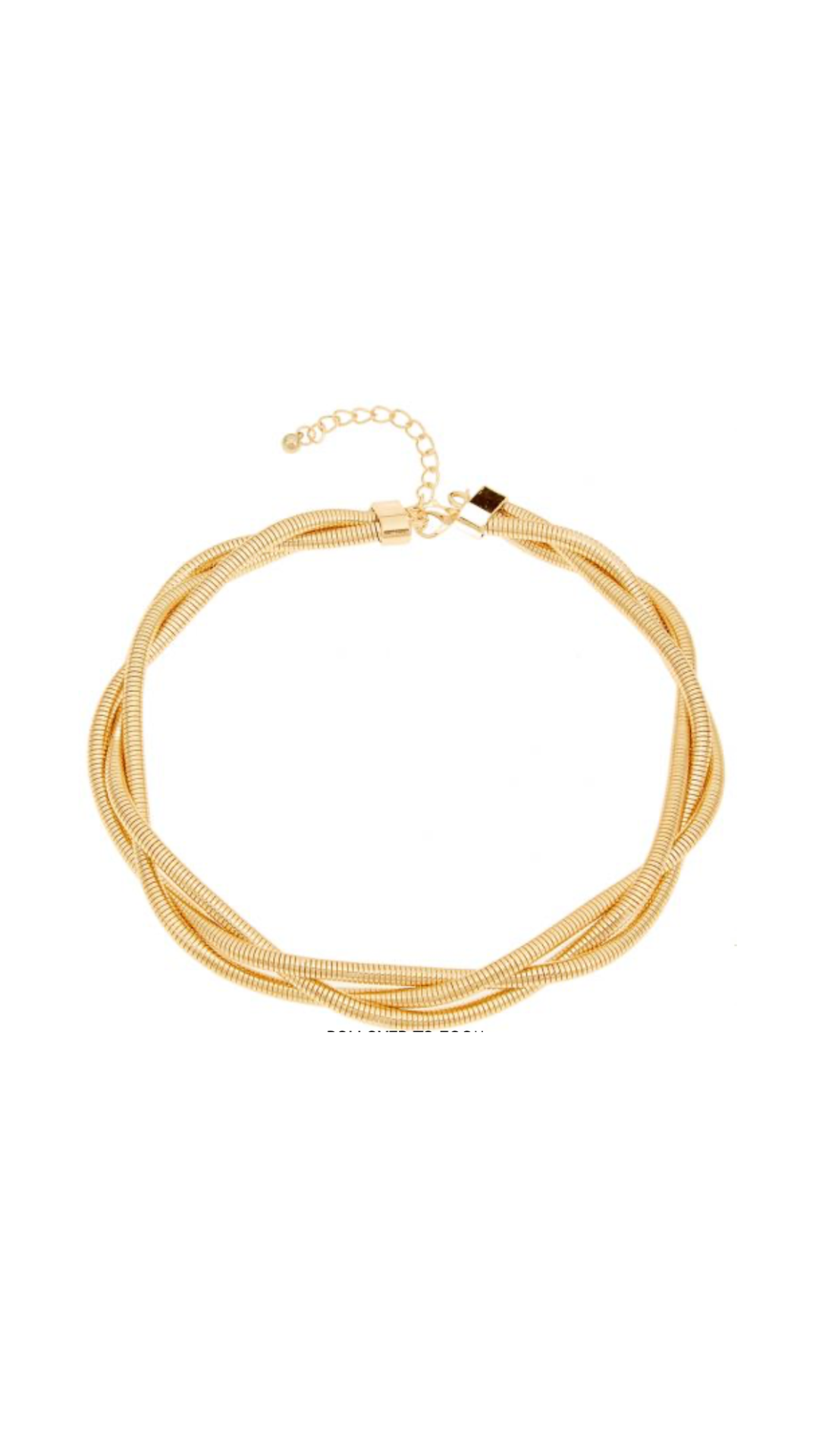 Gold Metal Spiral Necklace – 40cm