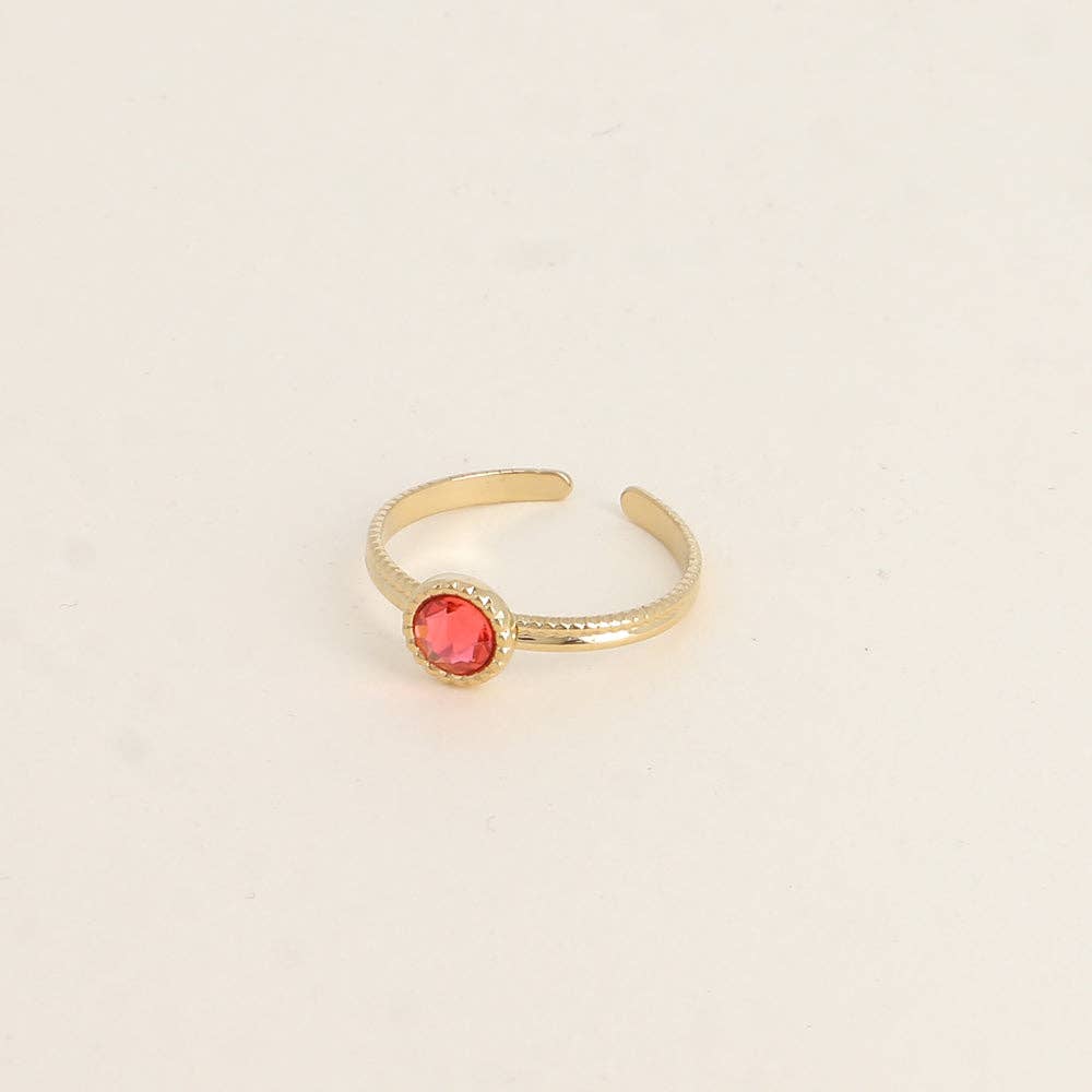Ring - adorned with Swarovski® crystals: Gold / Dark Grey