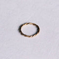 Stainless steel minimalist braided ring - gold