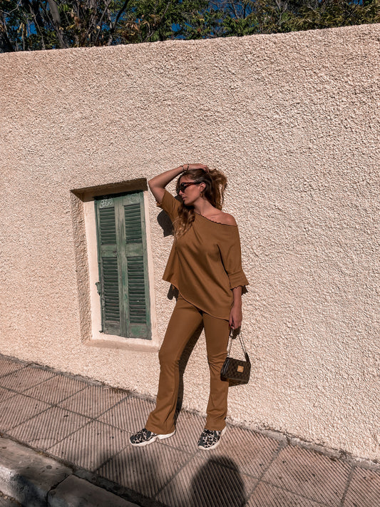 Latte Oversized Top