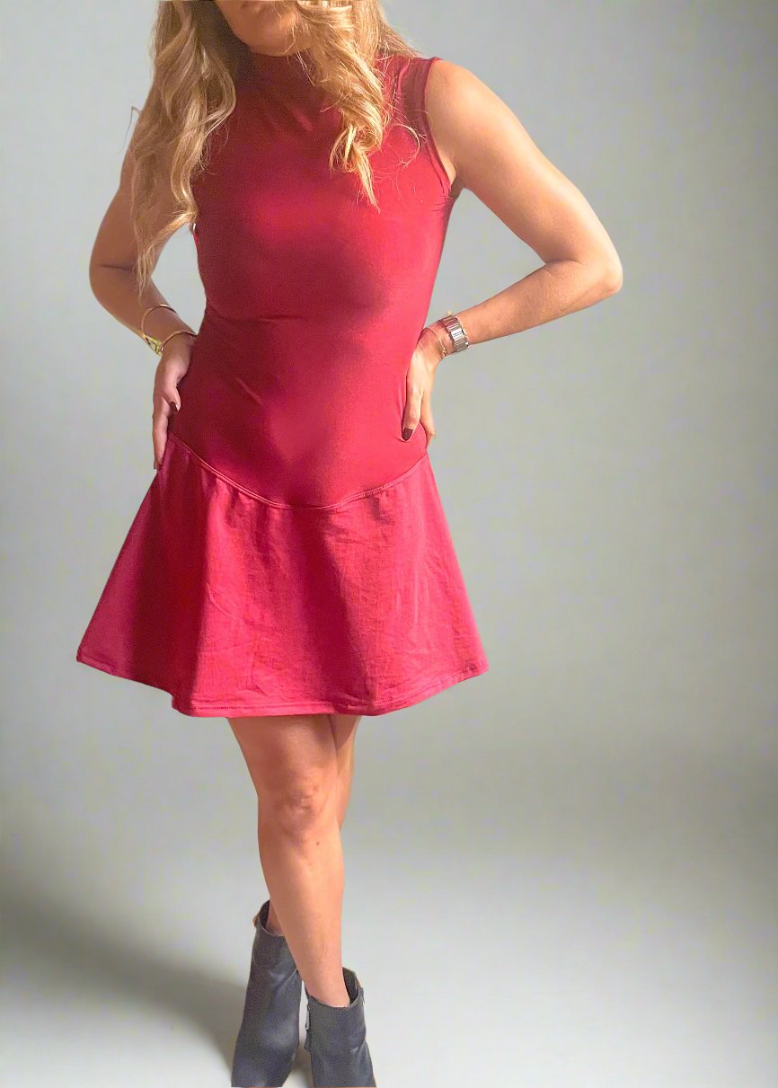 Μίνι φόρεμα Alexa Burgundy