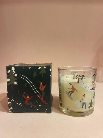 Mistletoe & fir Scented Candle in Glass & Festive Gift Box