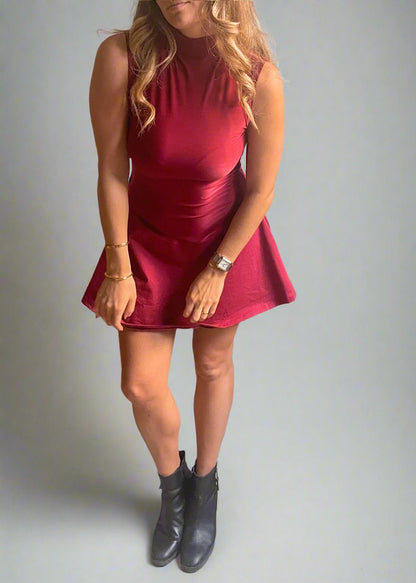 Alexa Burgundy Mini Dress