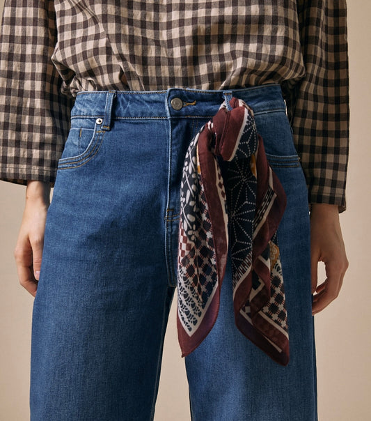 Denim with Scarf