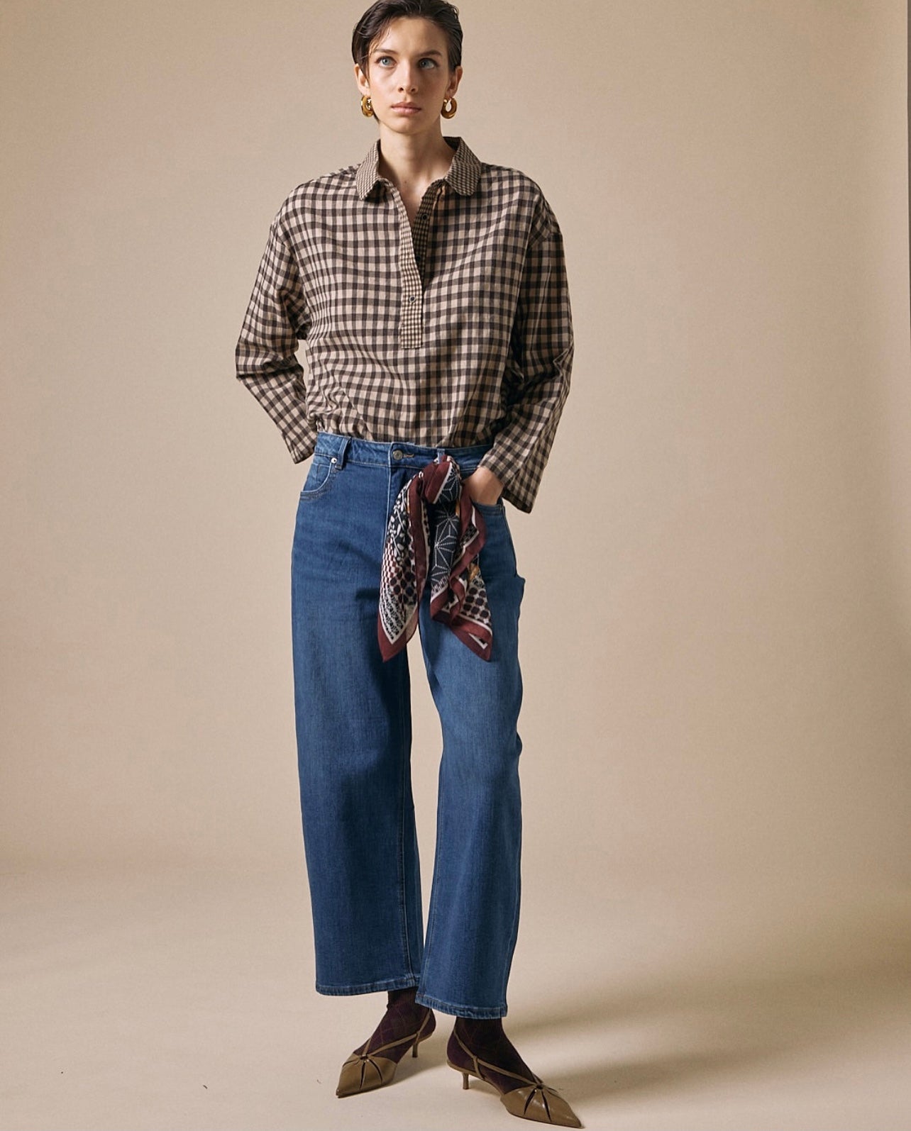 Denim with Scarf