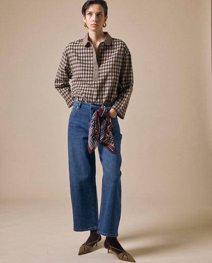 Denim with Scarf