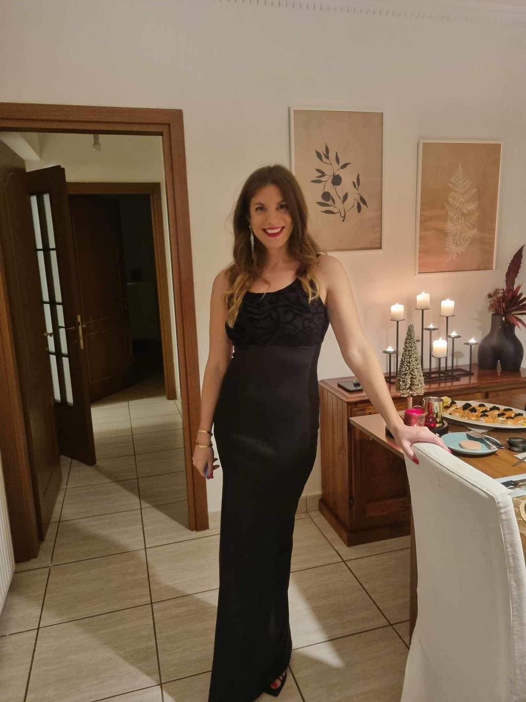 Maxi Black Gown Dress