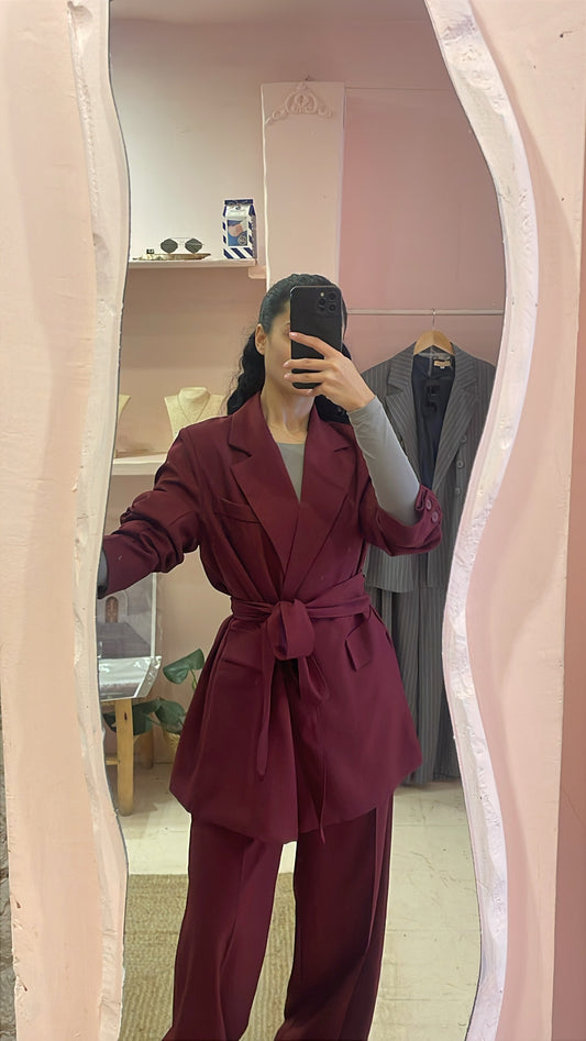 Suit Burgundy