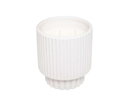 White Ceramic Cup with Scented Candle 10.8x12cm