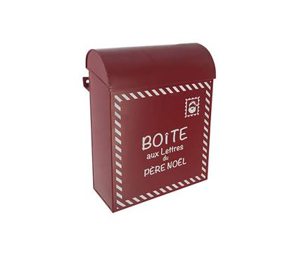 Red Metal Mailbox 24x14x29.5cm