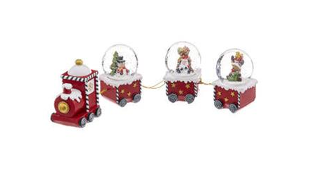 Snow Globe Train Set (3 Pieces) Polyresin 20x7.2cm