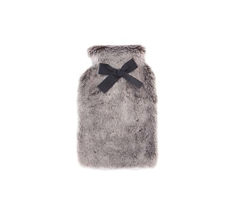 Gray Fur Hot Water Bottle 15x22cm, 280ml