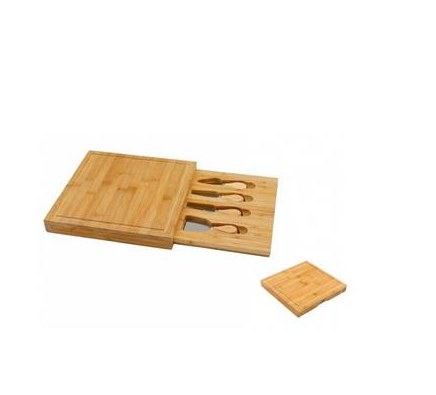 Bamboo Cutting Board with Knives