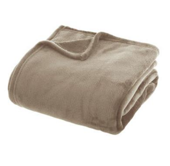 Beige Velour Blanket 180x230 cm