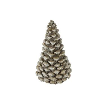 Brown Ceramic Pine Cone Tree Φ7.5 H13 cm